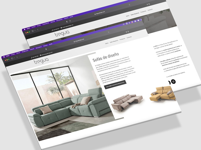 diseño web fabrica sofas tregua